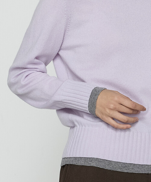 COMME CA（コムサ） ニット セーター カシミヤ混ウール バイカラー