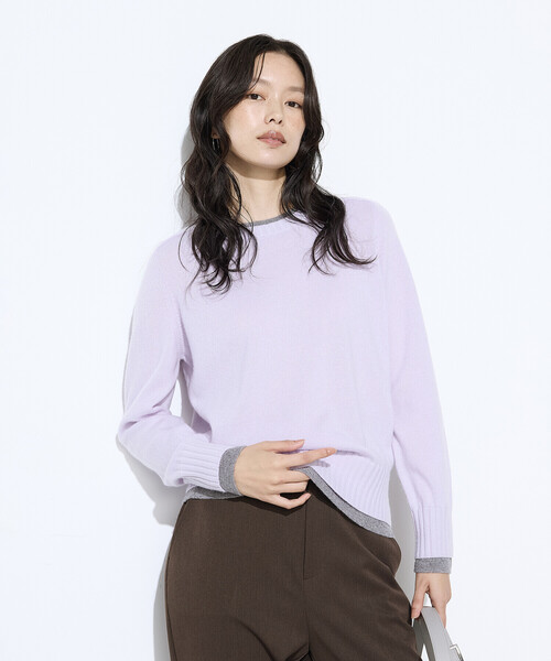 COMME CA（コムサ） ニット セーター カシミヤ混ウール バイカラー