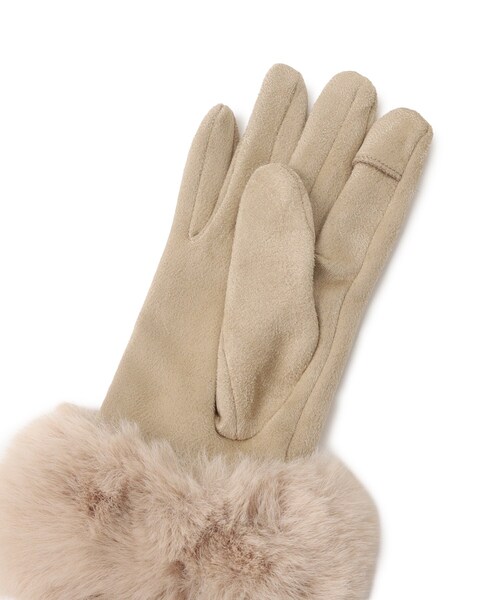SHOO・LA・RUE（シューラルー） 手袋 手首フェイクファー五指グローブ