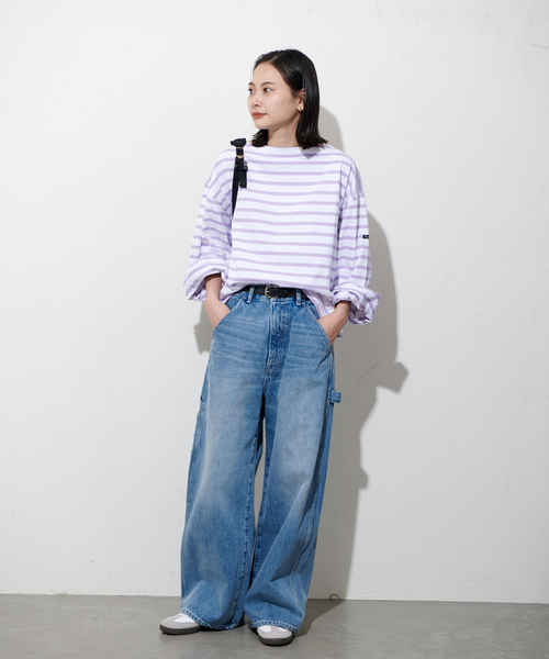 「Le Minor」 長袖カットソー FREE オレンジ レディース_画像4