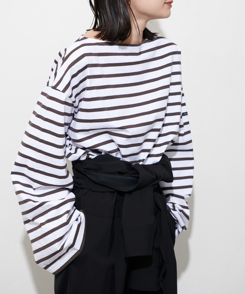 「Le Minor」 長袖カットソー FREE オレンジ レディース_画像6