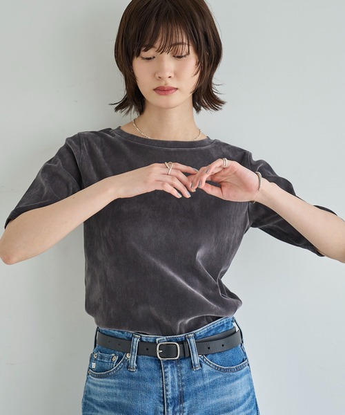 「meilmada」 半袖カットソー FREE アイボリー レディース_画像9