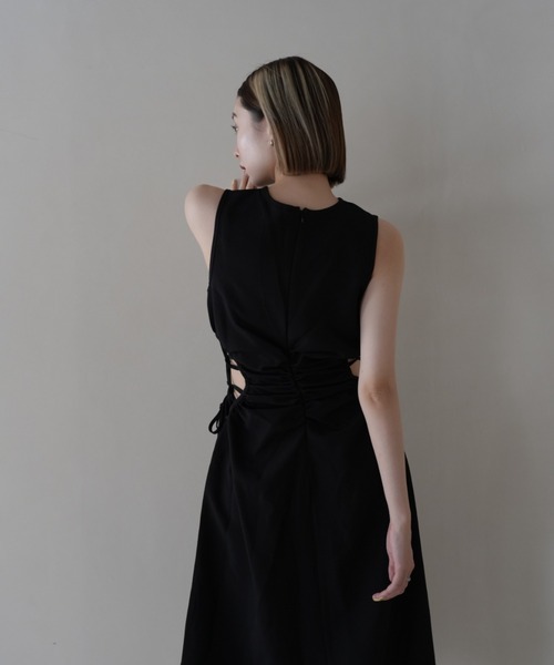 「Uenui」 ノースリーブワンピース FREE ブラック レディース_画像4