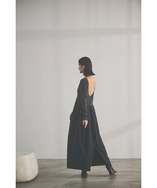 「HANNE」 長袖ワンピース FREE グレー レディース_画像5