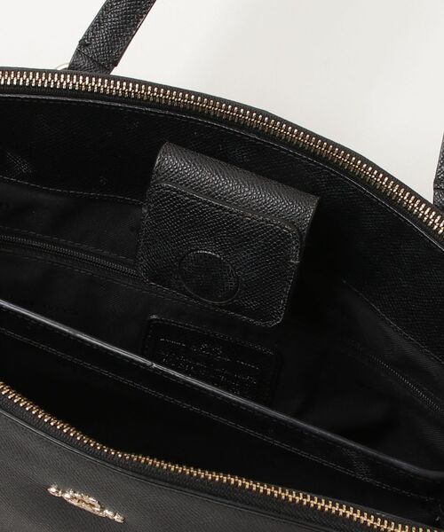 未使用級✴︎コーチ　COACH シボ革　レザー　大判トートバッグ ブラック　黒 COACH（コーチ） トートバッグ - ブラック レディース : ZOZOTOWN