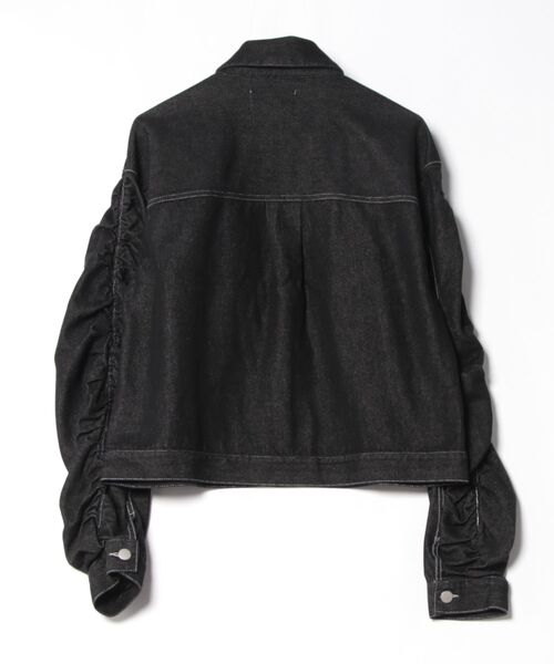 「nemne store」 デニムジャケット SMALL ブラック レディース_画像2