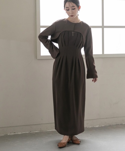 epic day（エピックデイ） ドレス ノーカラークロップドジャケット