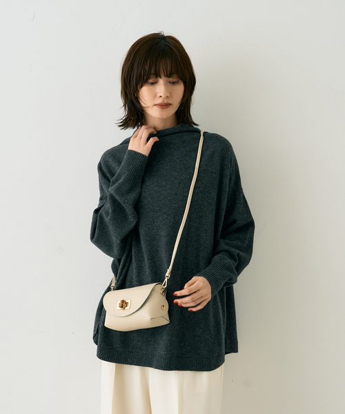 「AULENTTI」 ショルダーバッグ フリー ブラック レディース_画像3