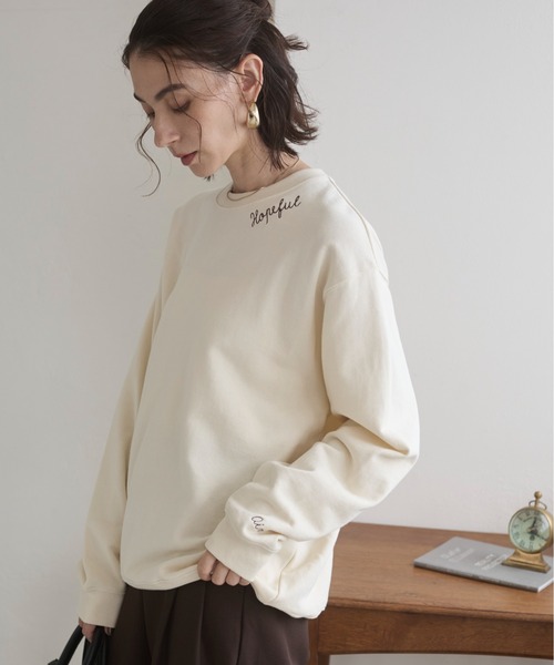 「ANGIE」 「United Athle」スウェットカットソー MEDIUM ライトグレー レディース_画像7