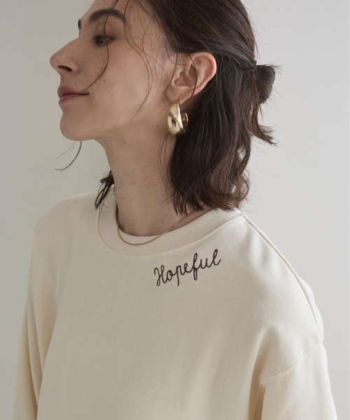 「ANGIE」 「United Athle」スウェットカットソー MEDIUM ライトグレー レディース_画像8