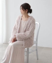 「frames RAY CASSIN」 ノーカラージャケット FREE グレイッシュベージュ レディースの画像3