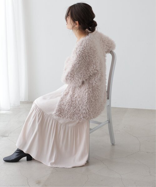 「frames RAY CASSIN」 ノーカラージャケット FREE グレイッシュベージュ レディースの画像7