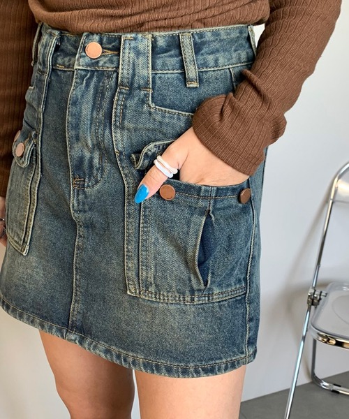 「non-hedge」 デニムスカート S ブラック レディース_画像9