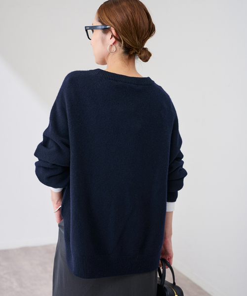 BRIEFING ネイビー ラグランスリーブ セーター BRIEFING（ブリーフィング） 長袖ニット L ネイビー メンズ : ZOZOTOWN