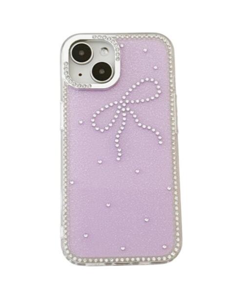 WEGO（ウィゴー） スマホケース WEGO/リボンビジューラメiPhoneケース