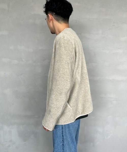 Danton（ダントン） ノーカラージャケット 38 グレイッシュベージュ