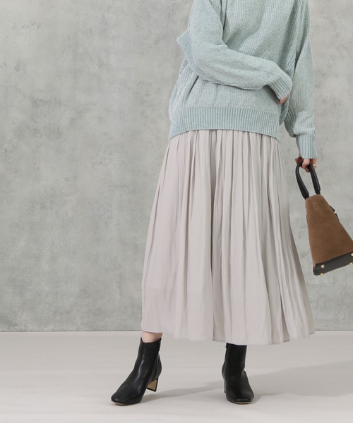 「Gready Brilliant」 フレアスカート 38 ダークカーキ レディース_画像3