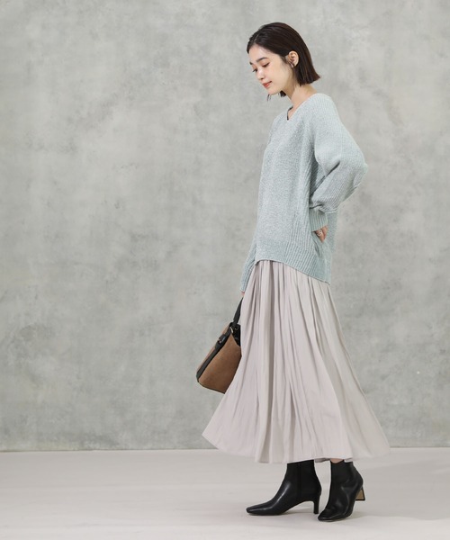 「Gready Brilliant」 フレアスカート 38 ダークカーキ レディース_画像6