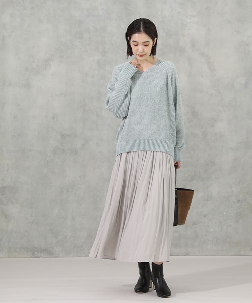 「Gready Brilliant」 フレアスカート 38 ダークカーキ レディース_画像7