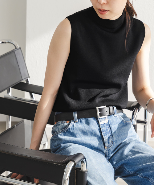 NOBLE（ノーブル） ニット セーター 「追加」ボトルネックスリーブレス