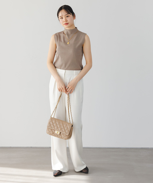 【NOBLE】2WAY ネックニット Noble（ノーブル）の「2WAY ケーブルカシュクールニット（ニット