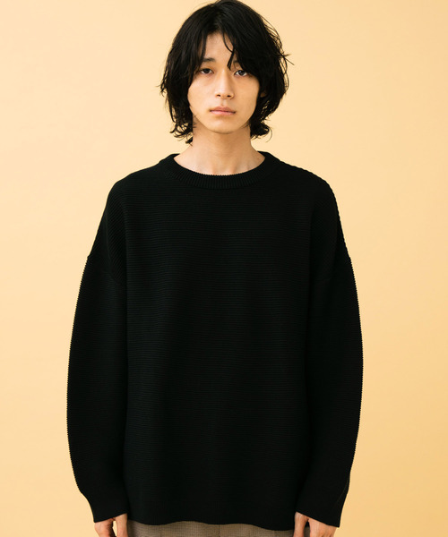 「STUDIOUS」 長袖ニット 2 ベージュ メンズ_画像9