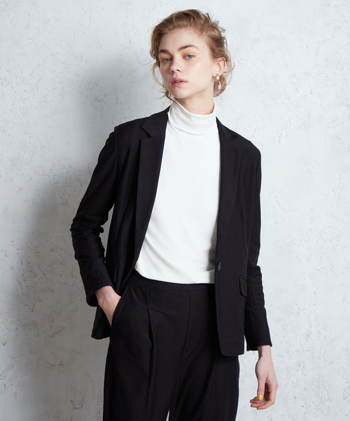 「LE SOUK HOLIDAY」 テーラードジャケット L ネイビー レディース_画像4