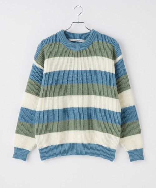 「Anchor Smith」 長袖ニット M ブラウン メンズ_画像3