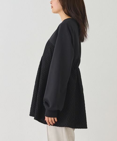 [LAVEANGE] длинный рукав блуза M угольно-серый женский 