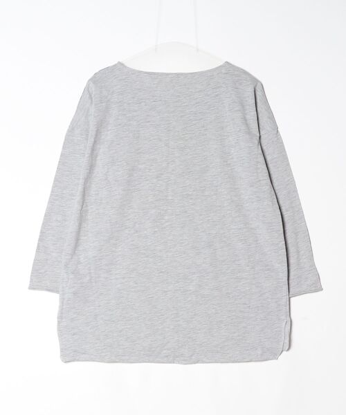 「Amina」 刺繍長袖カットソー - グレー レディース_画像2
