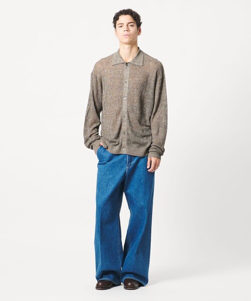 LOEFFピンポンツリースポンジ ショートスリーブ カーディガン LOEFF（ロエフ） カーディガン 「LOEFF」ピンポンツリースポンジ