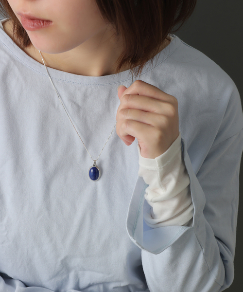 ネックレス 「SAMH by LILAS」ラピスラズリネックレス SV レディースの画像