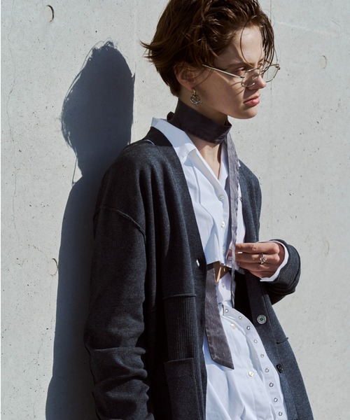 JOSE MOON（ジョゼムーン） カーディガン PLATE VNECK OVER CARDIGAN