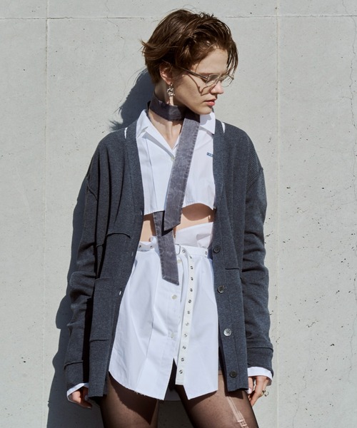JOSE MOON（ジョゼムーン） カーディガン PLATE VNECK OVER CARDIGAN