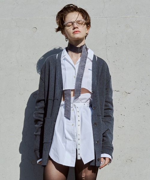 JOSE MOON（ジョゼムーン） カーディガン PLATE VNECK OVER CARDIGAN