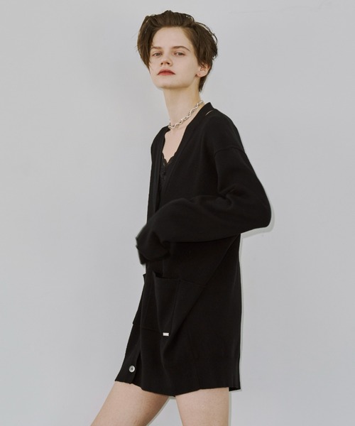 JOSE MOON（ジョゼムーン） カーディガン PLATE VNECK OVER CARDIGAN