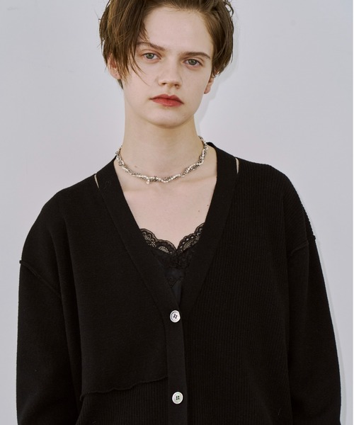 JOSE MOON（ジョゼムーン） カーディガン PLATE VNECK OVER CARDIGAN