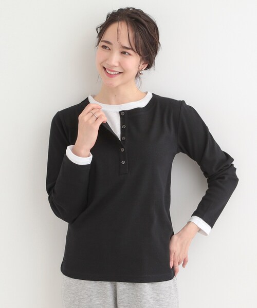 SHOO・LA・RUE（シューラルー） ヘンリーネック tシャツ 「洗濯機可/S