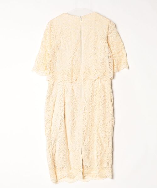 「PourVous」 7分袖ワンピース XX-LARGE ベージュ レディース_画像2