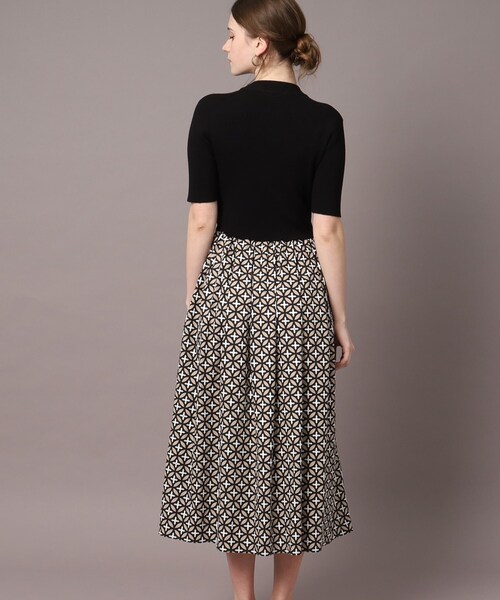 「DRESSTERIOR」 ドッキングワンピース 36 ブラック レディースの画像