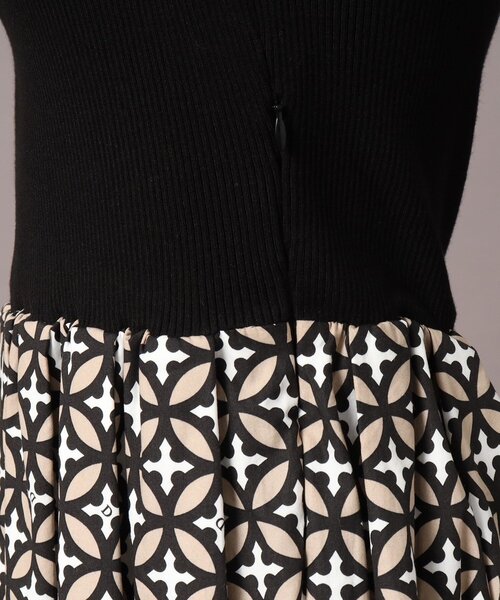「DRESSTERIOR」 ドッキングワンピース 36 ブラック レディースの画像