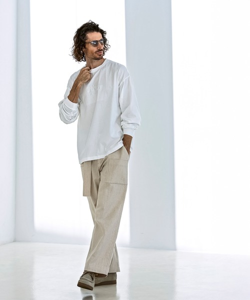 「1PIU1UGUALE3 RELAX 」 長袖Tシャツ L ベージュ メンズ_画像5