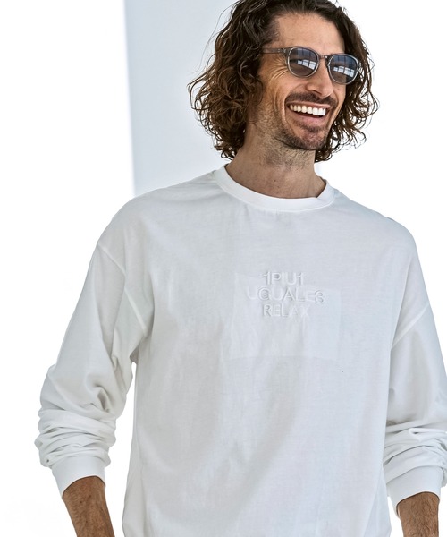 「1PIU1UGUALE3 RELAX 」 長袖Tシャツ L ベージュ メンズ_画像7