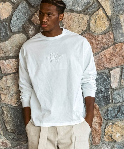 「1PIU1UGUALE3 RELAX 」 長袖Tシャツ L ベージュ メンズ_画像8