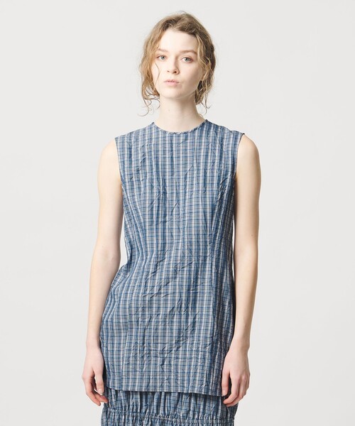 LOEFF（ロエフ） ブラウス シャツ 「LOEFF」チェック ノースリーブ