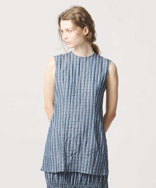 LOEFF（ロエフ） ブラウス シャツ 「LOEFF」チェック ノースリーブ