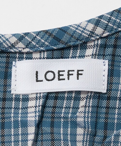 LOEFF（ロエフ） ブラウス シャツ 「LOEFF」チェック ノースリーブ