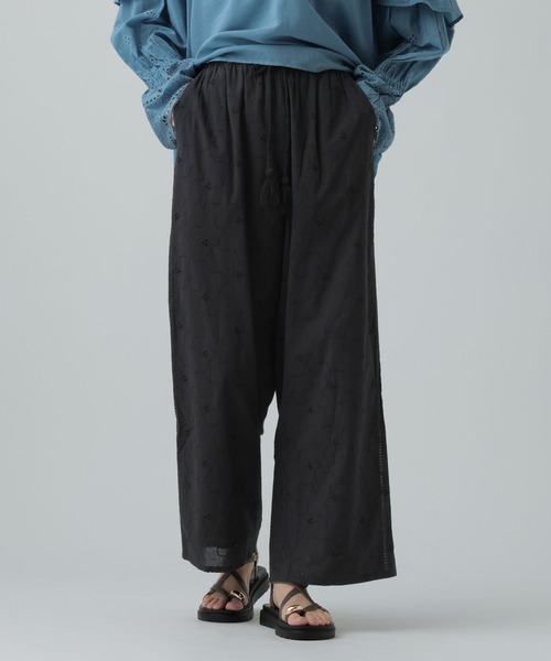 LEPSIM（レプシィム） ワイドパンツ パンツ 刺繍レースパンツ 638913