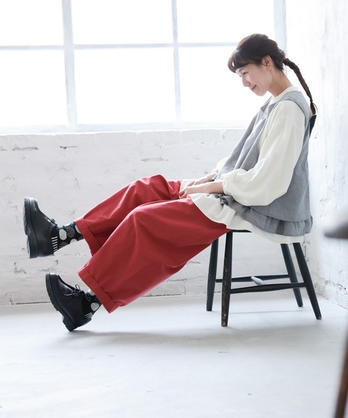 「soulberry」 イージーパンツ 4L レッド レディース_画像2