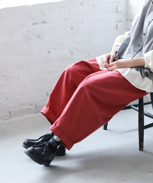 「soulberry」 イージーパンツ 4L レッド レディース_画像5